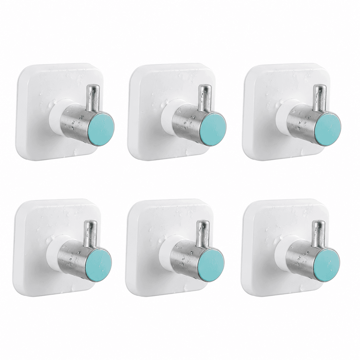 Adhesive Shower Hooks (6-pack)